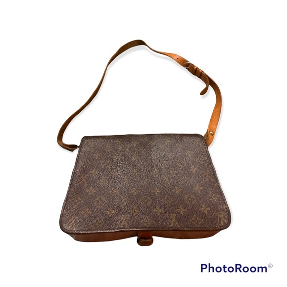 Authentic LOUIS VUITTON Cartouchiere MM Shoulder Bag Monogram Leather Brown - Picture 7 of 13